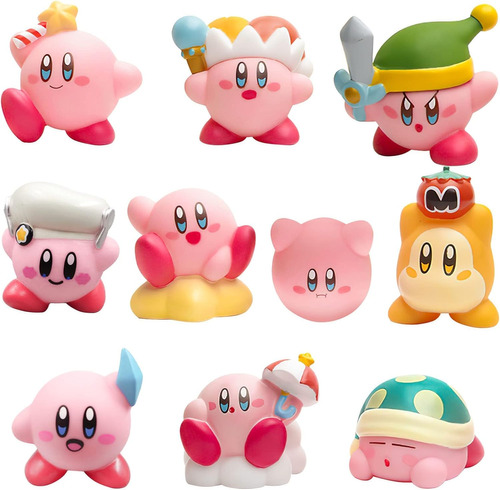 Sadrim 10 Pcs Ensky Kirby Figura Para Regalos De Cumpleaños