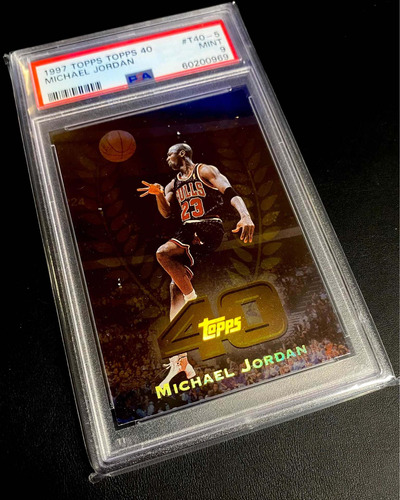 1997 Michael Jordan Topps 40 Chicago Bulls Certificada Psa 9