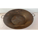 Tacho De Ferro 82cm Com Furo Decoração Antigo