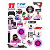 Stickers Calcomanias Sergio Checo Perez Racing Poin F1 Vinil