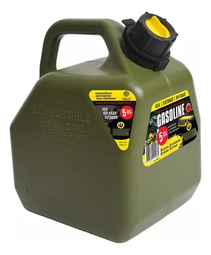 Bidon Homologado Verde Combustible 5l Pico Driven Pico