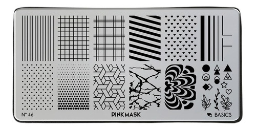 Placa Stamping Pink Mask #46 Basics