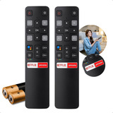 Kit 2 Controle Remoto Para Tv Tcl  Smart Netflix Globoplay