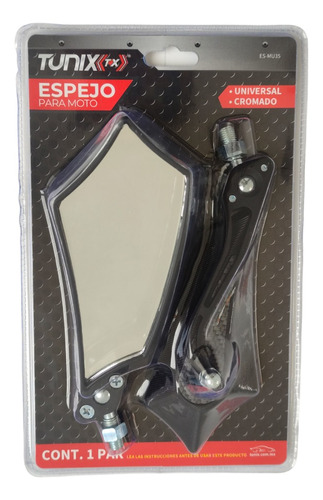 Tunix Espejo Para Motocicleta Universal Cromado 