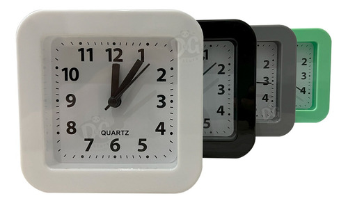 Reloj Despertador De Mesa Diseño Moderno Cuadrado Quartz