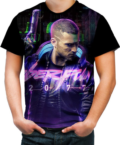 Camisa Camiseta Jogo Cyberpunk 2077 Rpg Futuro Ficção Game 7