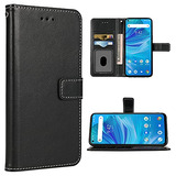 Funda Cartera Para Umidigi F2 Negro Piel Sintetica