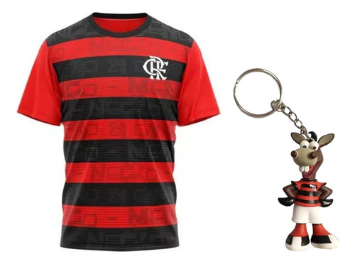 Combo Camisa Infantil Flamengo Shout / Chaveiro Cavalinho 