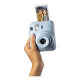Kit Câmera Instax Mini 12 Azul + Bolsa + 10 Filmes Novo