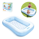 Piscina Infantil Inflável Retangular 90 Litros Intex Azul