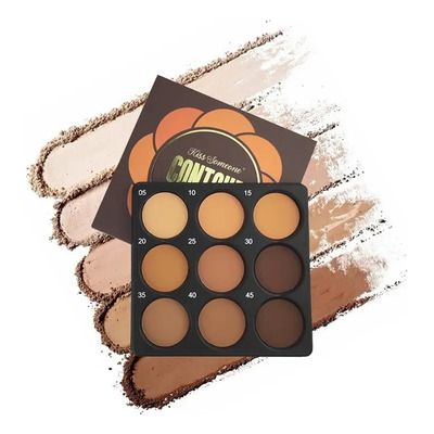 Aa. Paleta De Contorno De Polvo De 9 Colores, Corrector