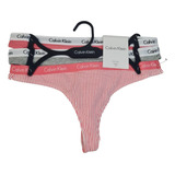 Calvin Klein Tanga Ropa Interior Para Dama C/3 Pzs