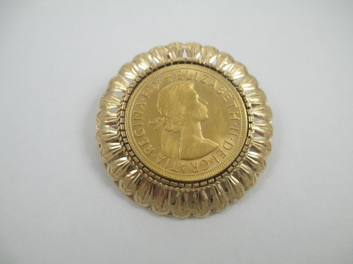Magnífico Broche Com Libra De 1966 - Ouro 750 E 917 - 13.82 
