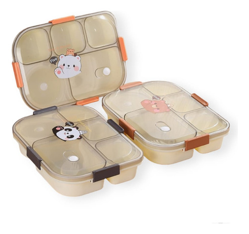 Lunchera Vianda Rectangular Miffy 5 Divisiones 1250 Ml