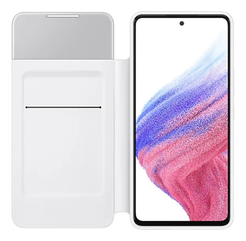 Funda Samsung Galaxy A53 5g Smart S View Wallet Cover Blanca Color Blanco