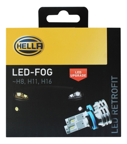 Foco Led H8/h11/h16 Hella Retrofit 6500k 200%+luz 12/24v 24w
