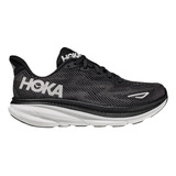 Tenis Hoka Hombre Caballero Running Negro Clifton 9