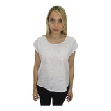 Blusa Broderie Lore Manga Gota Tendencia Mujer Dama Verano