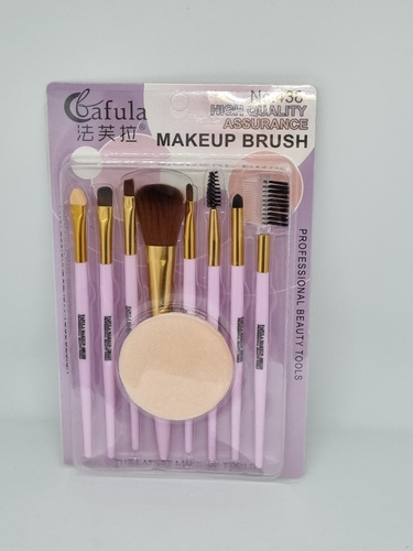 Set De 7 Pinceles Y Brochas De Maquillaje Mas Esponja