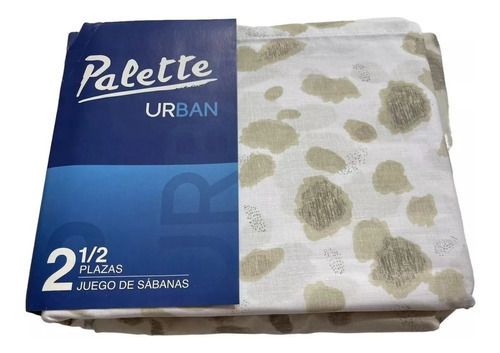 Juego De Sabanas Palette Urban Percal 2 1/2 Plaza Oferta