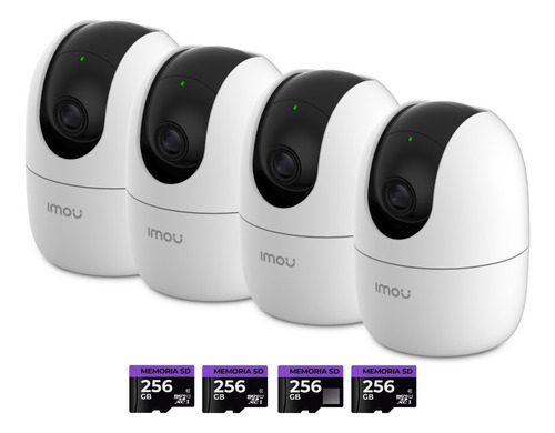 Kit X4 Cámara De Seguridad Wifi Imou Ranger 2 Hd 2mp + 128gb