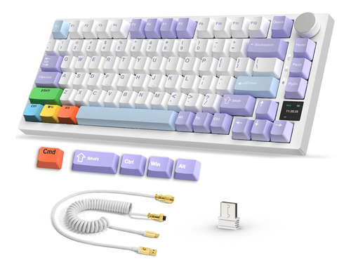 Teclado Mecánico Para Juegos Con Cable A.jazz Ak820, Azul Y