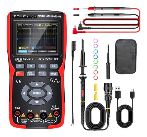 Osciloscopio, Multímetro Digital De 50 Mhz Y Ancho De Banda