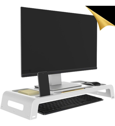 Suporte Base Monitor Tela Tv Ergonomico De Mesa C/ Ajuste