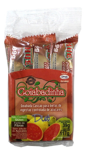 Goiabadinha Diet Hué Sem Glúten Vegano 117g Cartucho