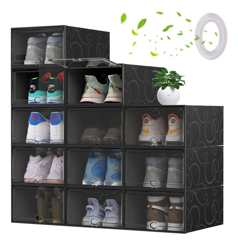 Cajas Organizadoras Apilables Para Zapatos 5 Colores 12 Uds.