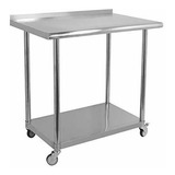 Nisorpa Stainless Steel Commercial Kitchen Prep & Work Table