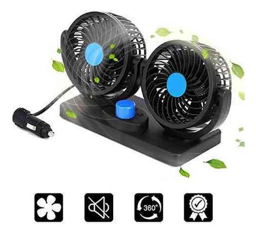 Mini Ventilador Usb Doble Sobremesa 5 Aspas Portatil Auto