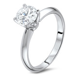 Anillo Compromiso Diamante Certificado Gia 0.48 Ct F Si1 Gd