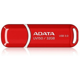 Memoria Flash Adata Uv150 32gb Usb 3.0 Roja (auv150-32g-rrd)