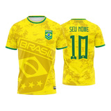 Camisa Brasil 2022 Varias Cores Personalizada Com Seu Nome