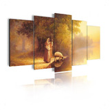 Kit Quadro Decorativo Jesus E Ovelha Sala Grande E Quarto