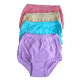 4 Pantaletas Para Niñas Colores Algodón Calzones Tallas