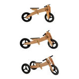 Kit Bicicleta Triciclo Infantil 1-5 Anos Woodbike 3 Em 1 