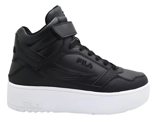Fila Bota Everge Lt Plataforma Para Dama Color Negro