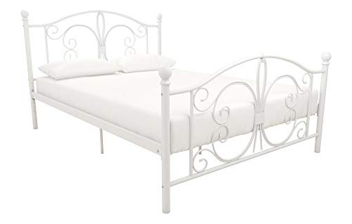 Estructura De Cama De Metal Dhp Bombay - Diseño Vintage - Ta