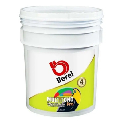 Pintura Acrílica Berel Mate Multitono Blanco 19L Interior Exterior | Meses sin interés