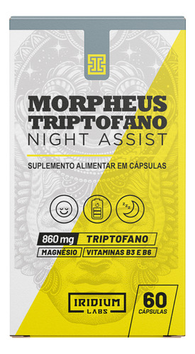 Morpheus Night Assist L-triptofano 60 Comps - Iridium Labs Sabor Sem Sabor