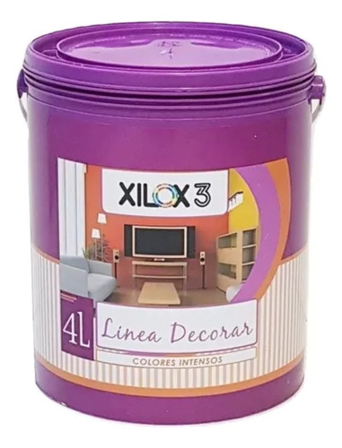 Latex  Xilox 3 Linea Decorar Acrilico Lavable - 4 Lts