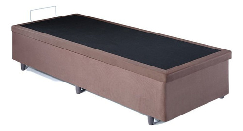 Base Box Baú Solteiro 79x198x34cm Suede Marrom Ii