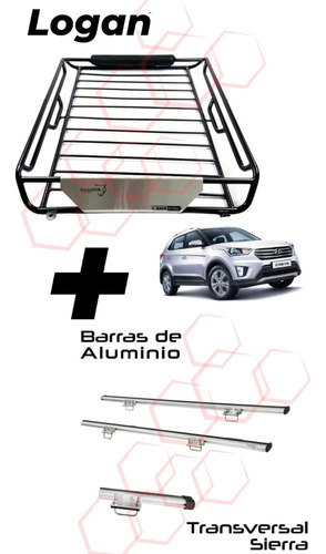 Kit Vacacional Canastilla Barras Aluminio Hyundai Creta