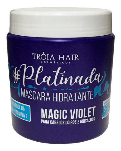 Máscara Matizadora Platinada Tróia Hair 500gr