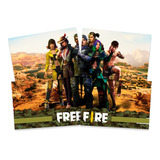 Painel Grande Festa Decoração Free Fire 4 Lâminas Festcolor