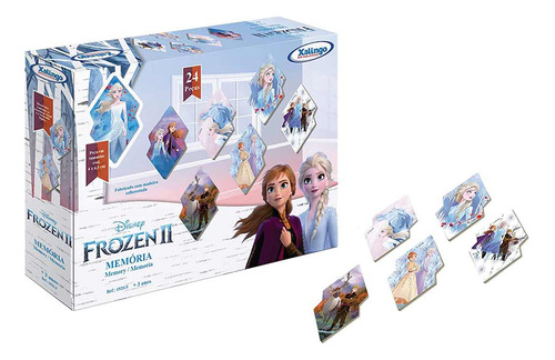Jogo Da Memória - Frozen Disney - 24 Peças - Xalingo