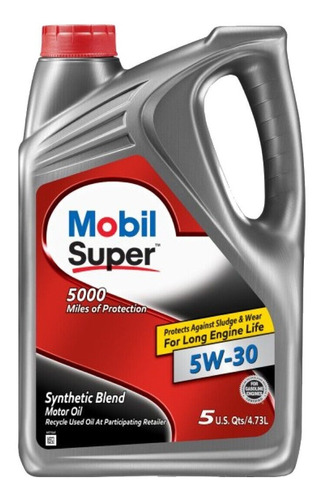 Aceite Sintetico Mobil Super 5000 5w30 4.73l 