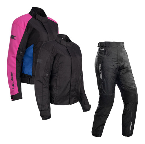 Conjunto Feminino De Moto Jaqueta Ronin V2 Calça Strike Texx